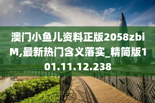 澳门小鱼儿资料正版2058zbiM,最新热门含义落实_精简版101.11.12.238