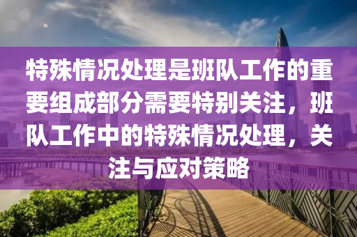 特殊情况处理是班队工作的重要组成部分需要特别关注，班队工作中的特殊情况处理，关注与应对策略