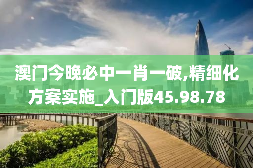 澳门今晚必中一肖一破,精细化方案实施_入门版45.98.78